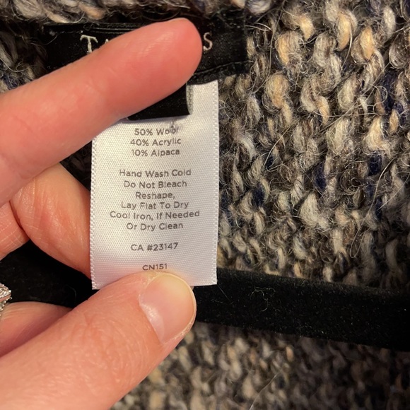 Talbots Women’s Medium Wool Alpaca Blend Open Front Waterfall Cardigan Sweater - Picture 10 of 10